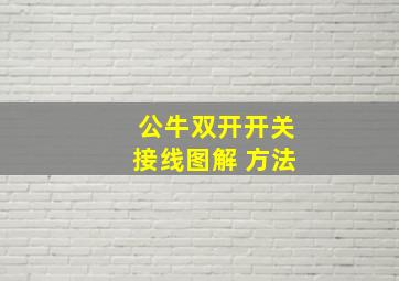 公牛双开开关接线图解 方法